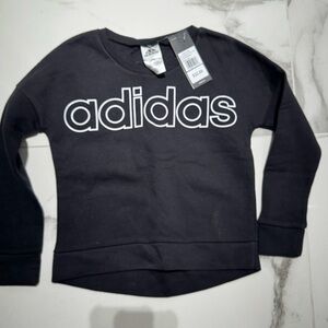 adidas Black Sweatshirt with White Graphic Logo